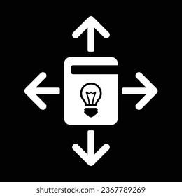 Creative idea concept. Light bulb icon illustration. Innovation lamp.