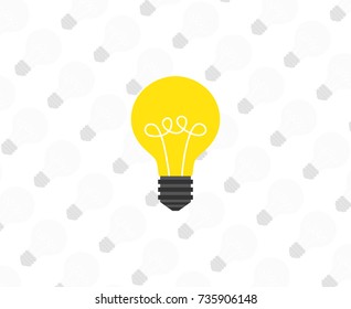 Creative idea concept. Light bulb. Vector illustration.