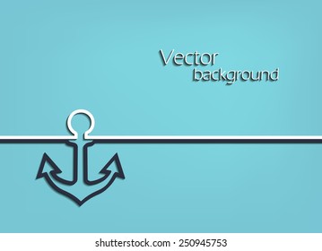 creative idea concept template. an anchor line. vector background. flat design