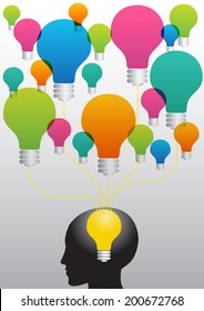 creative idea concept for website, colorful speech bubbles.