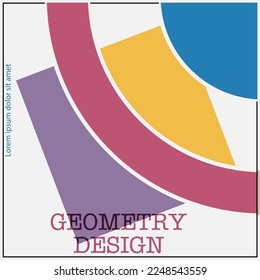 Creative idea for a cover, banner, brochure, poster. Creative idea of geometric composition for creative design. Layout of designer product packaging and creation of simple backgrounds.
