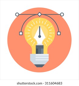 Creative idea, design flat style, colorful, vector icon for info graphics, websites, mobile and print media.