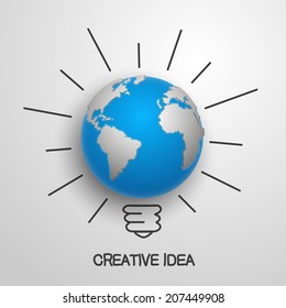 Creative idea earth. Vector illustration