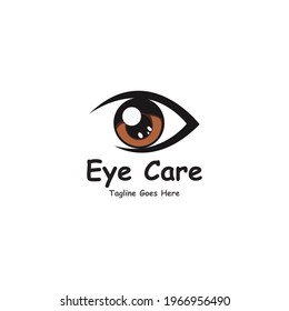 Creative idea eye concept, eye care logo icon template.