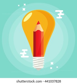 Creative idea, flat design vector