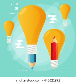 Creative idea, flat design vector