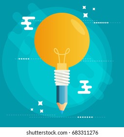 Creative idea, flat design vector
