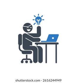 Creative Idea Generation Icon On White Background