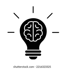 Creative Idea Glyph Vector Icon which can easily modified 

