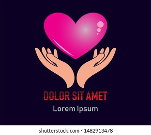 Creative Idea with heart logo. Can use for symbol, community, social, and Valentine icon