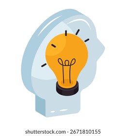 Creative idea icon, editable vector