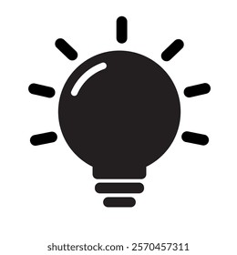 Creative idea icon. Light bulb icon vector. Light bulb icon in solid style.