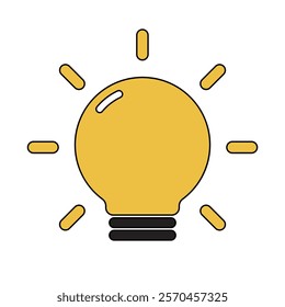 Creative idea icon. Light bulb icon vector. Light bulb icon in solid style.