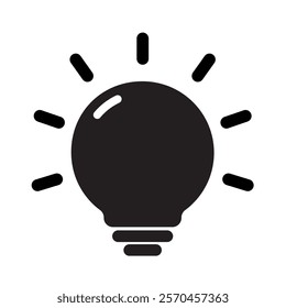 Creative idea icon. Light bulb icon vector. Light bulb icon in solid style.
