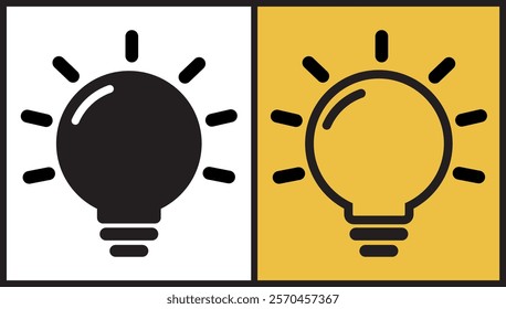 Creative idea icon. Light bulb icon vector. Light bulb icon in solid style.