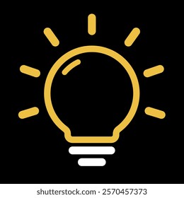 Creative idea icon. Light bulb icon vector. Light bulb icon in solid style.