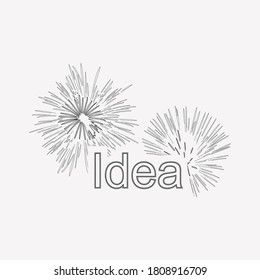 Creative idea icon line element. Vector illustration of creative idea icon line isolated on clean background for your web mobile app logo design.