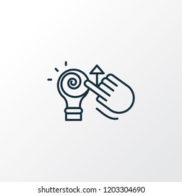 Creative idea icon line symbol. Premium quality isolated innovation element in trendy style.