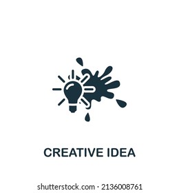 Creative Idea icon. Monochrome simple icon for templates, web design and infographics