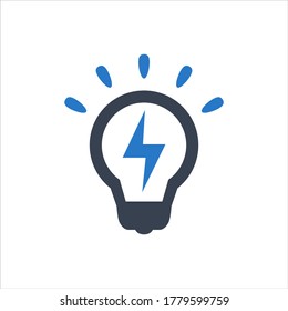 Icono de idea creativa sobre fondo blanco