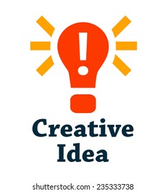 Creative Idea Icon on White for web and mobile.
