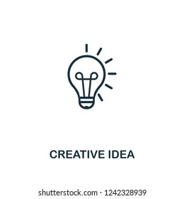 Creative Idea icon. Premium style design from design ui and ux collection. Pixel perfect creative idea icon for web design, apps, software, printing usage.