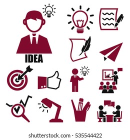 creative idea icon set