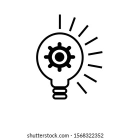 Creative idea icon solution symbol vector ilustration