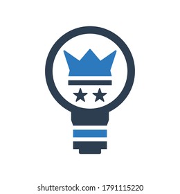 creative idea icon - success rating icon - Crown empire symbol 
