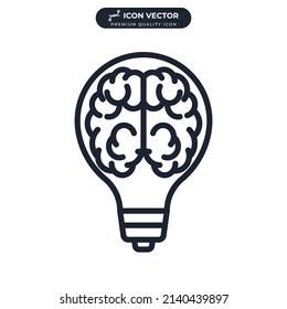 Creative idea icon symbol template for graphic and web design collection logo vector illustration