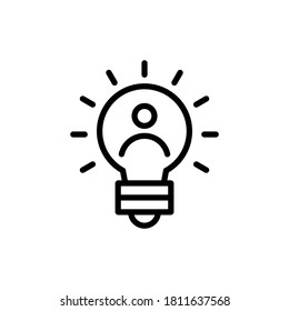 Creative idea icon in trendy style. Can be used for topics such as business, marketing, ui, and more.