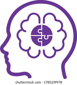 Creative idea icon / violet color