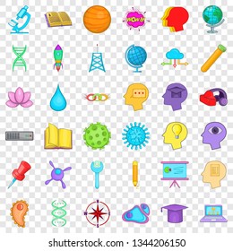 Creative idea icons set. Cartoon style of 36 creative idea vector icons for web for any design