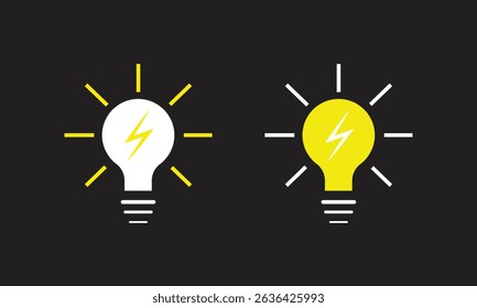 Creative Idea Icons Stock Art and Illustration.