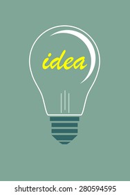 Creative Idea in the image of the lamp. Stock Vector illustration.