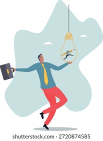 Ideia criativa, imaginação ou inspiração, criatividade para pensar sobre solução ou invenção, nova ideia, sobre um homem e sua vida.