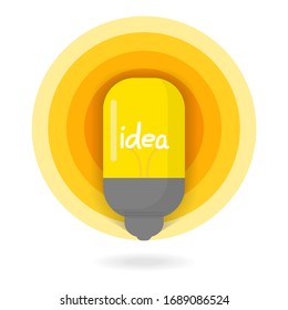 Idea creativa e innovación. pensamiento creativo.