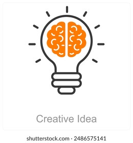 Creative Idea and inspiration icon concept