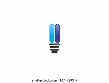 Creative idea lamp logo illustration