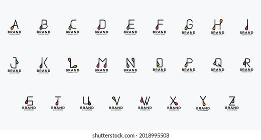 creative idea letter A to Z logo design vector