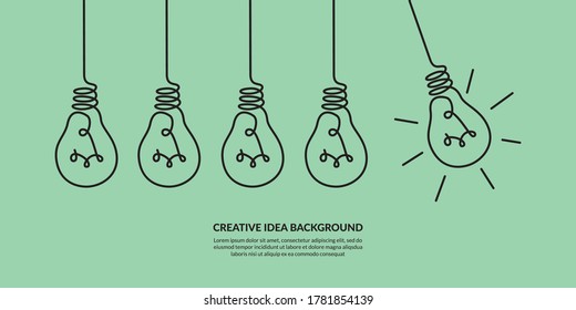 Creative idea with light bulb banner