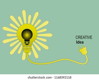 Creative idea with light bulb concept, The way of success