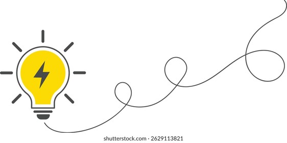 creative idea light bulb.  Development, management icons. Creative business solutions sign. management lamp concept