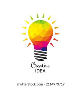 Creative idea with light bulb isolated on white background. Concept of different, unique, innovation, business, creative, idea. VECTOR EPS10.