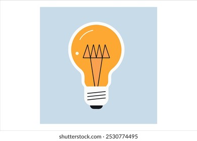 creative idea with light bulb and lines vector design inspiration