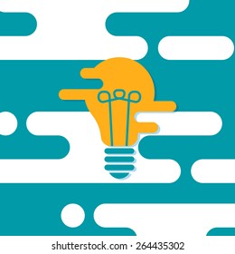Creative idea in light bulb shape as inspiration concept. Vector design element. Flat design illustration.