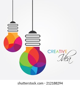 creative idea lightbulb concept vector illustration