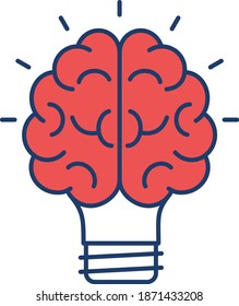 bombilla de ideas creativas. Icono de vector 