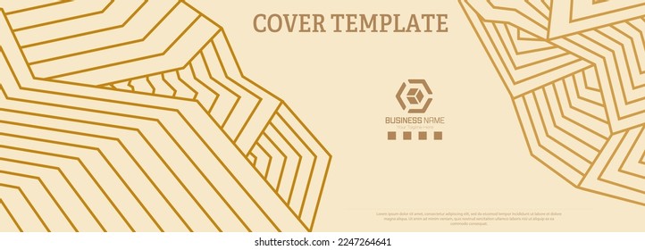 Creative idea of linear design of a cover, booklet or brochure. The template of the corporate layout of the corporate identity. An idea for an individual interior, decoration and creative design