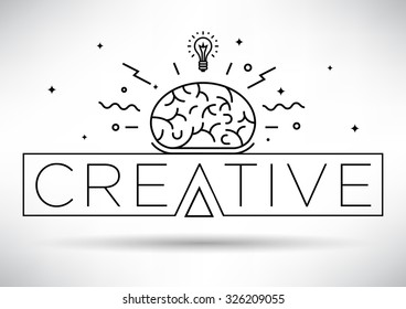 Creative Idea Linear Vector Illustration